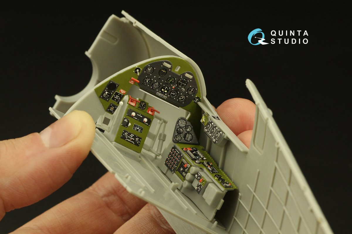 Intérieur imprimé en 3D et coloré sur papier décalcomanie Quinta Studio QD32133 F6F-3 Hellcat (Trumpeter) 1/32 – image 10