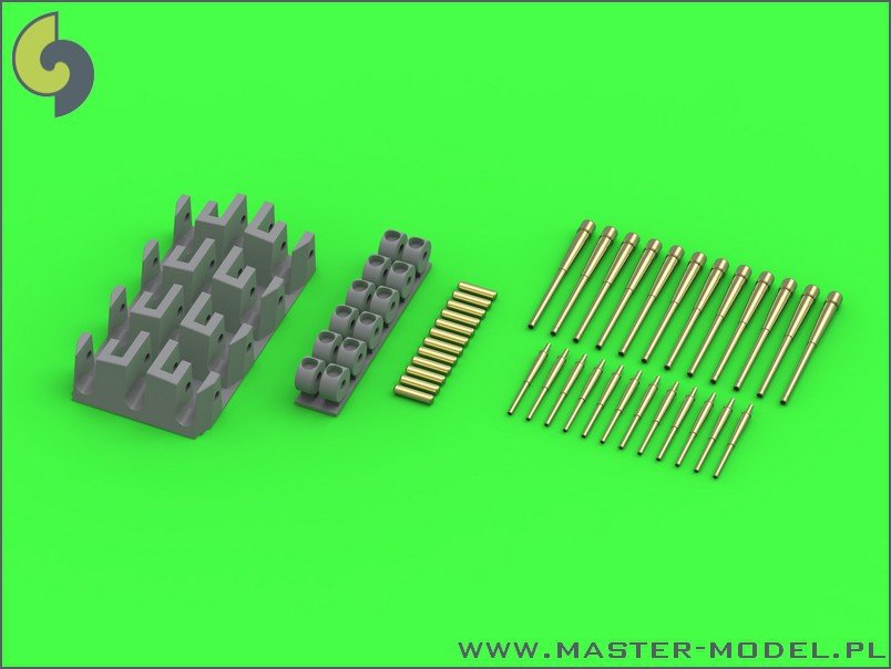 Master SM-350-079 HMS Belfast armement - canons de 6 pouces (12 pièces), canons de 4 pouces (12 pièces) - le set comprend une correction en résine pour le montage du canon de 6 pouces (1/350)