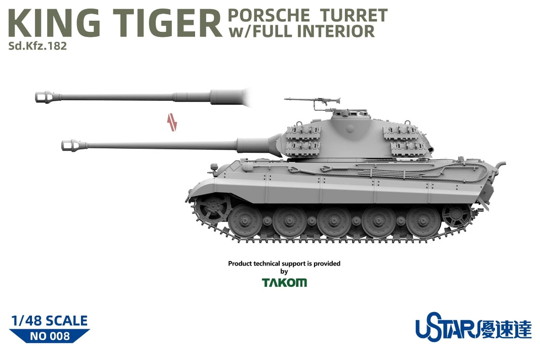 Suyata NO-008 King Tiger Tourelle Porsche avec intérieur complet 1/48 – Bild 4