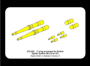 Armement de l&amp;#39;aile C Aber A72 002 pour le chasseur britannique Spitfire Mk.VIII à XVI (1/72) – Bild 7