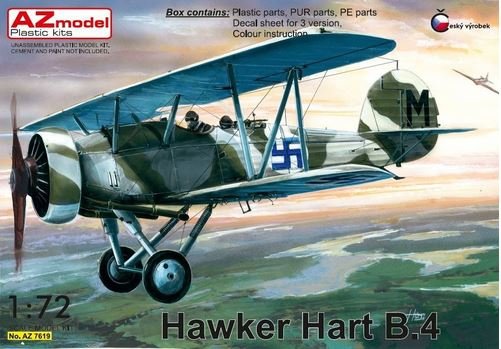 Maquette AZ7619 Hawker Hart B.4 au 1/72