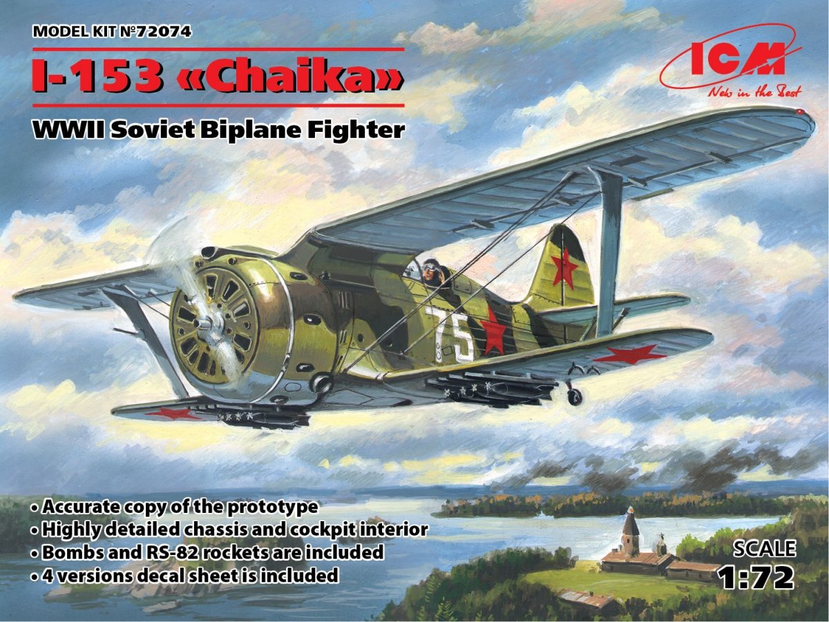 ICM 72074 Chasseur biplan soviétique Ilyushin I-153 Seconde Guerre mondiale