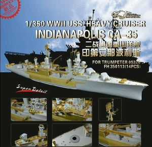 Flyhawk FH350113 Pièces de super détail pour le croiseur lourd USS Indianapolis CA-35 de la Seconde Guerre mondiale (pour Trumpeter 05326) 1/350 – Bild 2