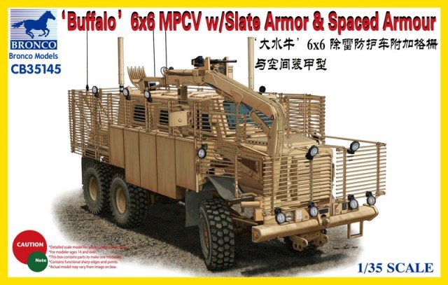 Bronco CB35145 Buffalo 6x6 MPCV avec blindage espacé Slate Armor