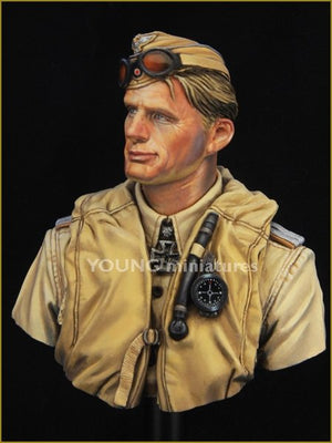 Young Miniatures YM1846 PILOTE DE LA LUFTWAFFE Afrique du Nord Seconde Guerre mondiale 1/10 – immagine 3