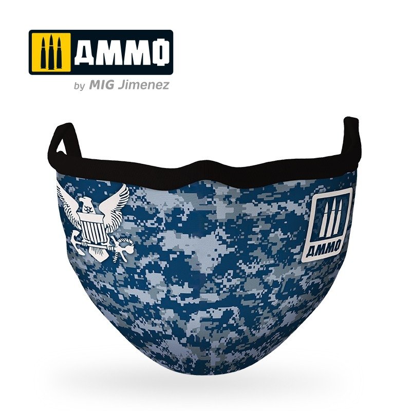 Munitions du masque facial Mig 8073 bleu marine Cam