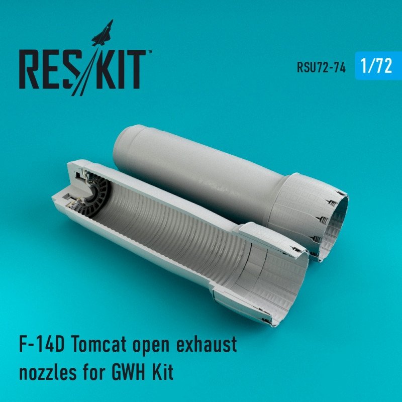 RESKIT RSU72-0074 Buses d'échappement ouvertes pour F-14D Tomcat, maquette Great Wall Hobby au 1/72