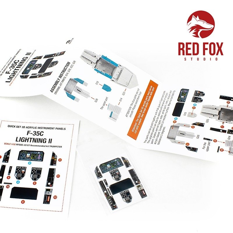 Red Fox Studio QS-32127 F-35C Lightning II (pour maquette Trumpeter) 1/32 – image 5