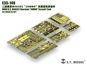 Maquette ET E35-149 Char d&amp;#39;assaut américain M4A3E2 Sherman « JUMBO » de la Seconde Guerre mondiale (pour TASCA 35-021) (1/35)
