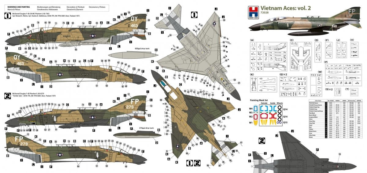 Hobby 2000 72028 F-4D Phantom II - As du Vietnam 2 1/72 – Bild 2