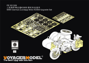 Kit de mise à niveau Voyager Model PE351309 pour moto allemande Zundapp KS600 de la Seconde Guerre mondiale, compatible avec la maquette TAMIYA 35384 au 1/35
