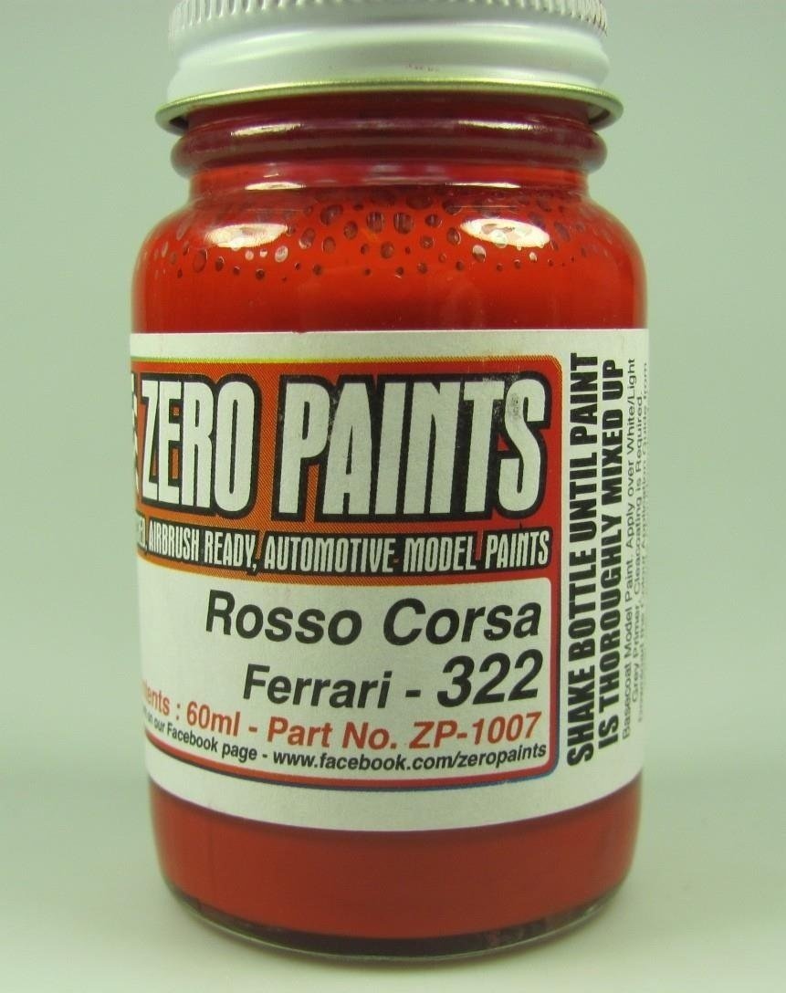 Peinture Zero Paints ZP-1007-322 Ferrari - Rosso Corsa 322 60 ml