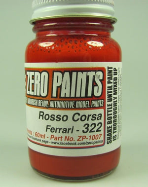 Peinture Zero Paints ZP-1007-322 Ferrari - Rosso Corsa 322 60 ml