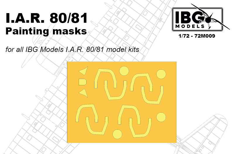 Masques de peinture IBG 72M009 IAR 80/81 pour toutes les maquettes IBG Models IAR 80/81 au 1/72