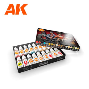AK Interactive AK11762 SIGNATURE SET – FIGURINES HISTORIQUES P. XVI-XVIII PAR PEPE GALLARDO COFFRET DE PEINTURE 18x17 ml – immagine 2