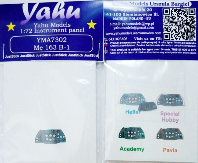 Yahu YMA7302 Me-163B-1 Komet (Académie/Heller/SpecialHobby/Pavla) (1/72)