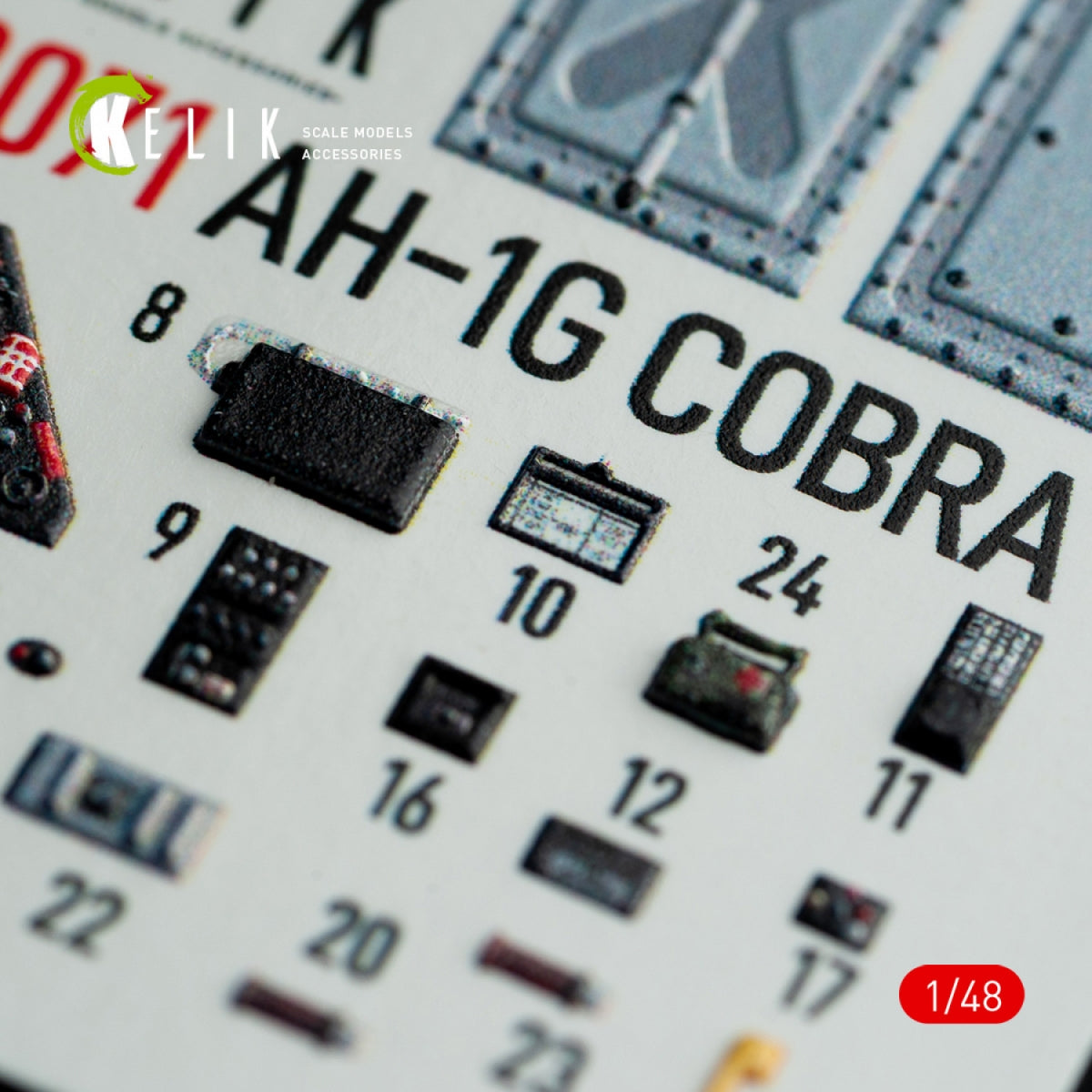 KELIK K48071 AH-1G INTERIOR 3D DECALS FOR ICM/SPECIALHOBBY KIT 1/48 – zdjęcie 5