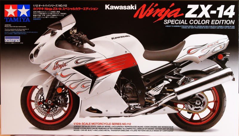 Tamiya 14112 Kawasaki Ninja ZX-14 Édition spéciale couleur 1/12