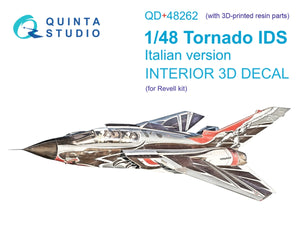 Quinta Studio QD+48262 Tornado IDS Intérieur italien imprimé en 3D et coloré sur papier décalcomanie (Revell) (avec pièces en résine imprimées en 3D) 1/48