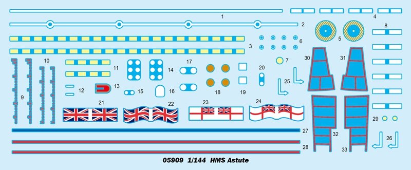 Trumpeter 05909 HMS Astute 1/144 – Bild 3