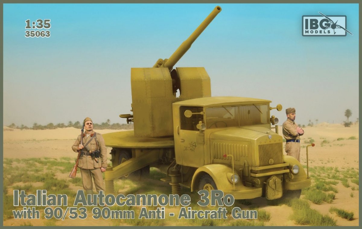 IBG 35063 Autocanon italien 3Ro avec canon antiaérien de 90 mm (90/53) à l'échelle 1/35