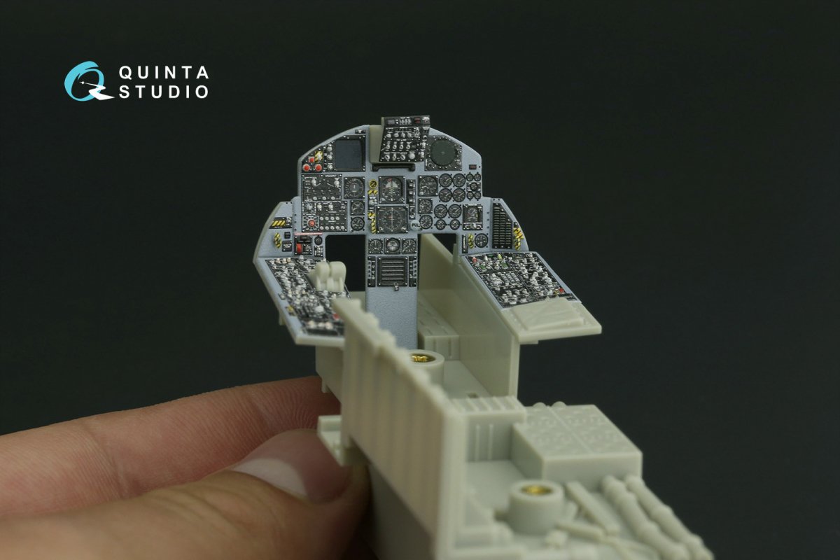 Intérieur imprimé en 3D et coloré sur papier décalcomanie pour F-15C Early/F-15A/F-15J Early (Tamiya) (petite version) Quinta Studio QDS-32155 – image 3