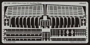 Eduard 32166 Volets d&amp;#39;atterrissage pour A6M2 Zero type 21, échelle 1/32, Tamiya