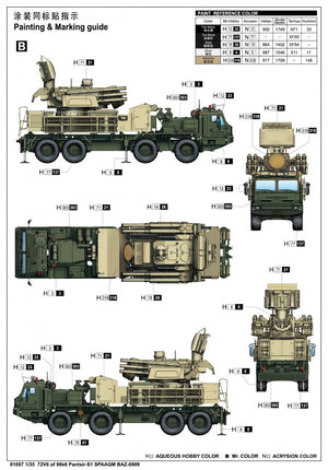 Trumpeter 01087 72V6 de 96k6 Pantsir-S1 SPAAGM BAZ-6909 1/35  – immagine 6
