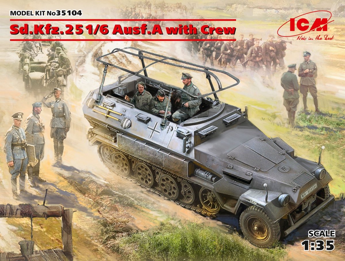 ICM 35104 Sd.Kfz.251/6 Ausf.A avec équipage 1/35