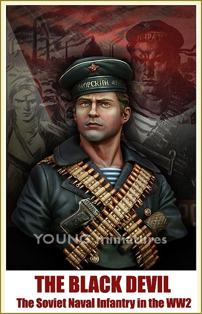 Young Miniatures YM1821 Le Diable Noir L'Infanterie navale soviétique pendant la Seconde Guerre mondiale 1/10