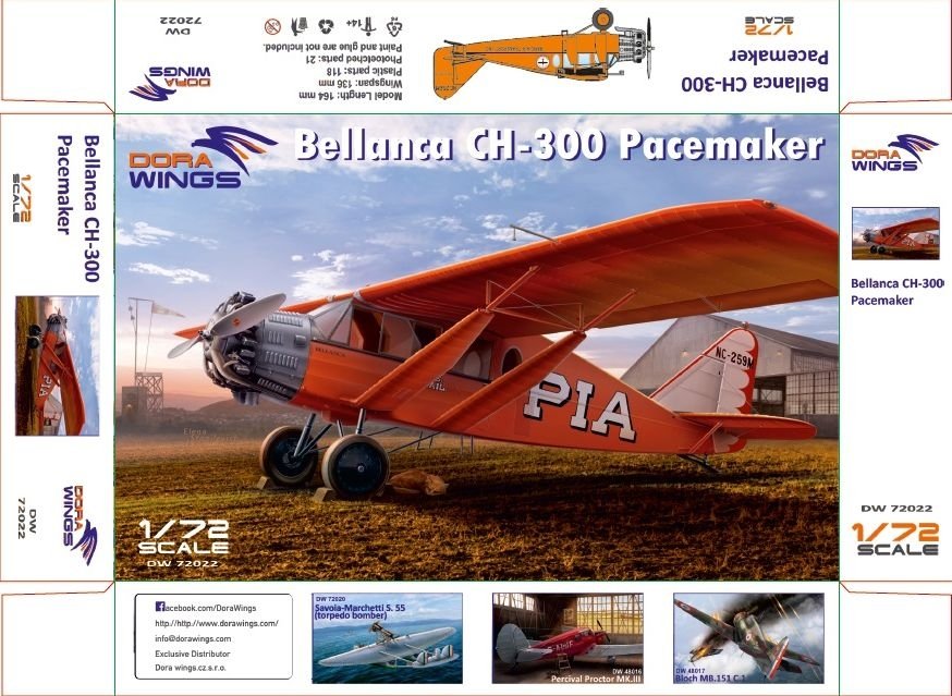 Dora Wings 72022 Bellanca CH-300 Pacemaker 1/72 – imagen 2