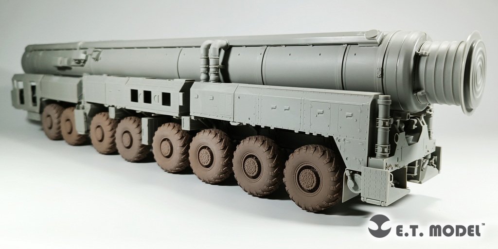 ET Modèle P35-114 15U175 TEL du complexe de missiles balistiques intercontinentaux RS-12M1 Topol-M, roues affaissées pour kit TRUMPETER 1/35 – imagen 4