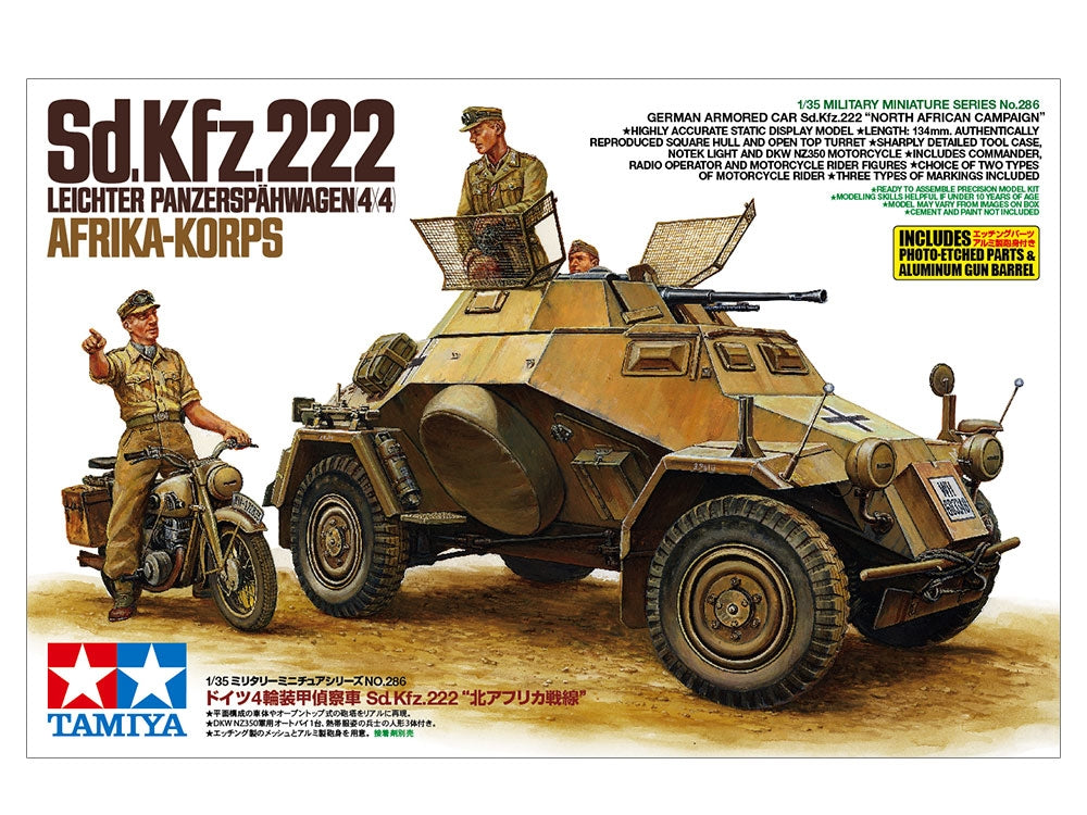 Tamiya 35286 Sd.Kfz.222 Leichter Panzerspahwagen 4x4 Afrika Korps 1/35 – imagen 2