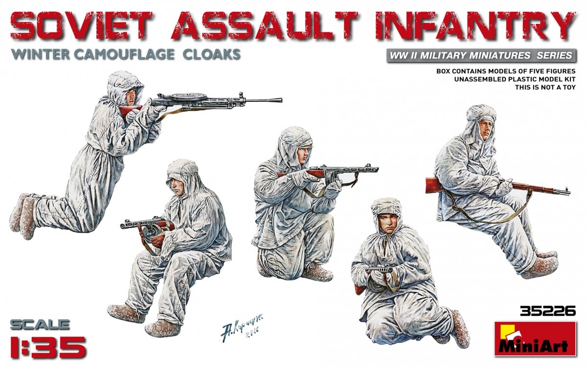 MiniArt 35226 INFANTERIE D'ASSAUT SOVIÉTIQUE (MANTEAUX DE CAMOUFLAGE D'HIVER) (1/35)