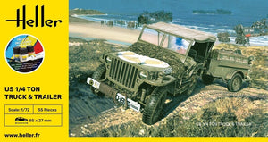 Heller 56997 Camion et remorque US 1/4 tonne - Kit de démarrage 1/72
