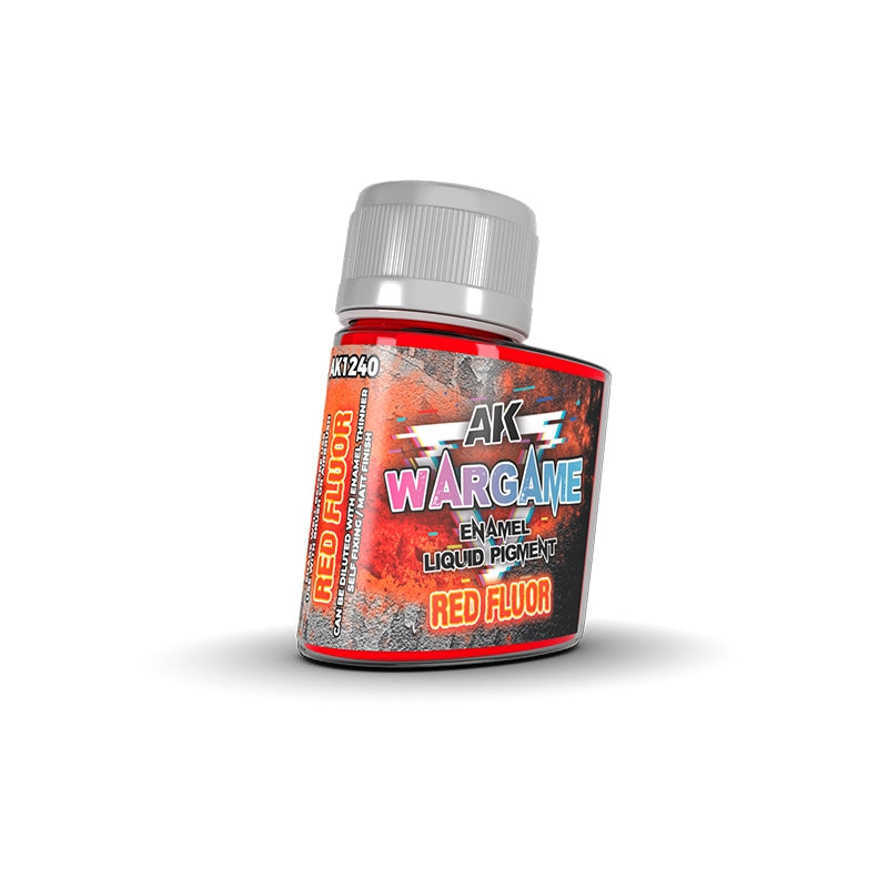 AK Interactive AK1240 ROUGE FLUOR – PIGMENT LIQUIDE ÉMAIL 35 ml