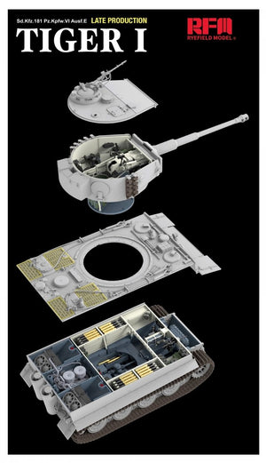 Rye Field Model 5080 Tiger I Late Production Zimmerit &amp;amp; Full Interior 1/35 – zdjęcie 2