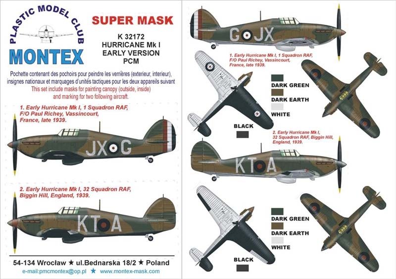 Montex K32172 HURRICANE ET PREMIERS 1/32