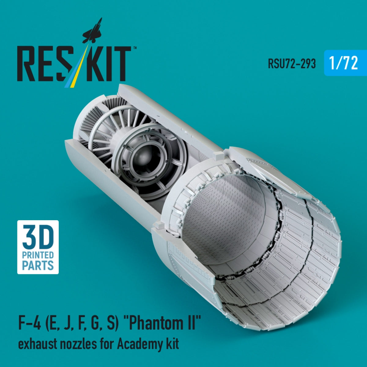 RESKIT RSU72-0293 F-4 (E, J, F, G, S) « Phantom II » tuyères d&amp;#39;échappement pour maquette Academy (impression 3D) 1/72 – Bild 2