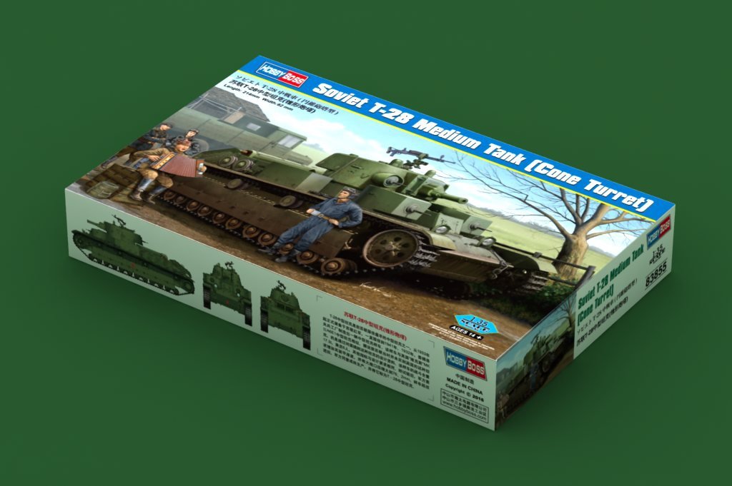 Hobby Boss 83855 Char moyen soviétique T-28 (tourelle conique) (1/35) – immagine 2