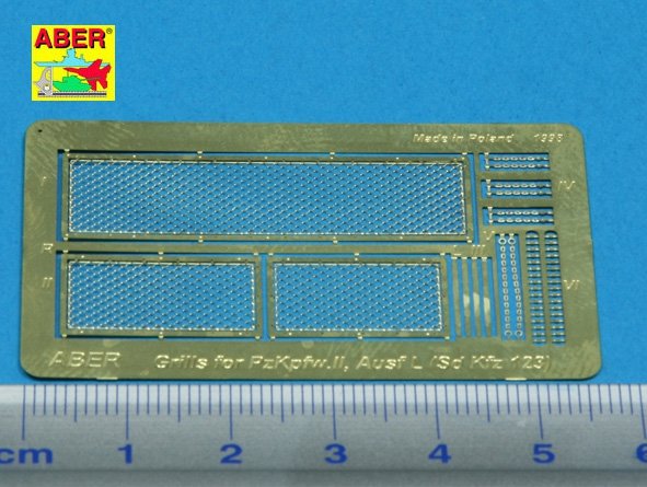 Grilles Aber 35G09 pour char allemand Pz.Kpfw. II, Ausf.L Luchs (SD.Kfz.123) (1/35) – image 2