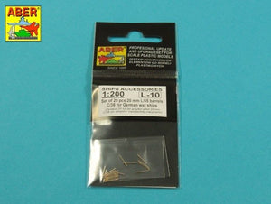 Aber 200L-10 Ensemble de 20 canons 20 mm L/65 C/38 pour navires allemands 1/200 – imagen 3