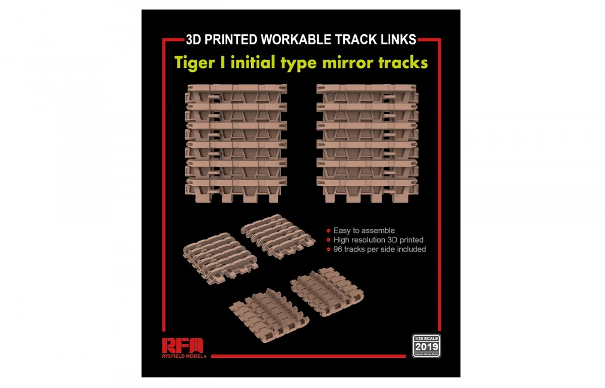 Rye Field Model 2019 TIGER I chenilles à miroirs de type initial 1/35 – image 2