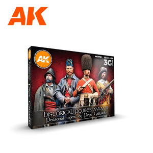 AK Interactive AK11762 SIGNATURE SET – FIGURINES HISTORIQUES P. XVI-XVIII PAR PEPE GALLARDO COFFRET DE PEINTURE 18x17 ml