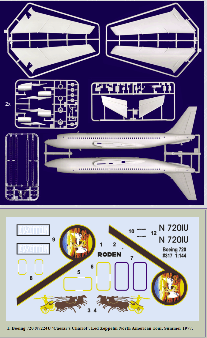 Roden 317 Boeing 720 Caesars Charriot 1/144 – Bild 2