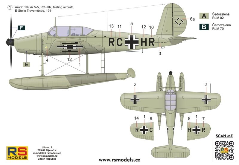 RS Models 94006 Arado Ar 199 V5 1/72 – immagine 6