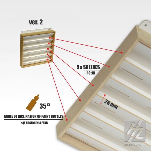 Support de peinture Hobby Zone HZ-s3s ver.2 (26 mm - diamètre du flacon) – immagine 3