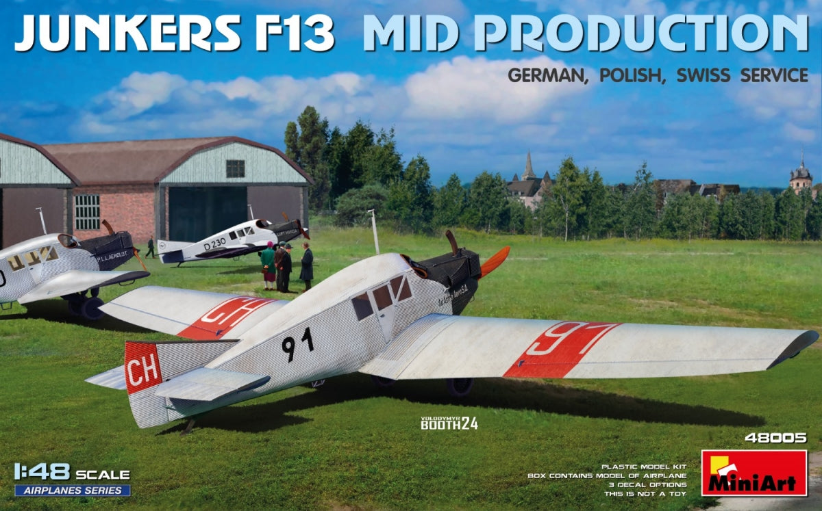 MiniArt 48005 Junkers F13. Milieu de production. Service allemand, polonais, suisse 1/48