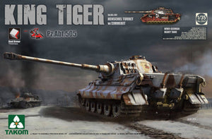 Takom 2047 KING Tiger Pz.ABT.505 Sd.Kfz.182 TOURELLE HENSCHEL avec ZIMMERIT / intérieur complet 1/35