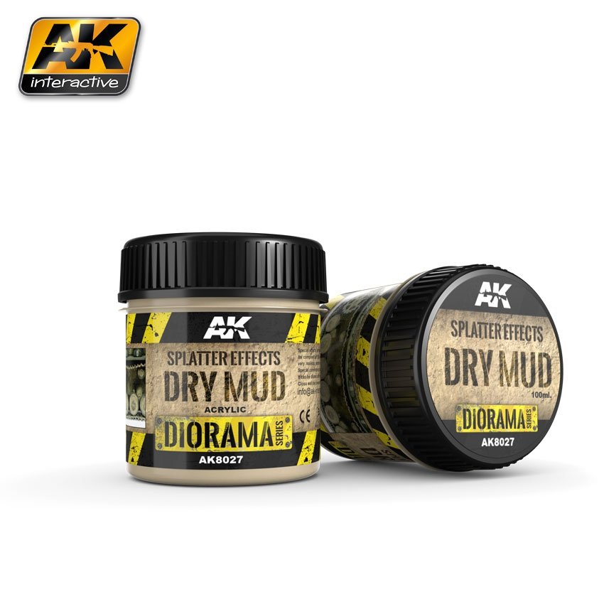 AK Interactive AK8027 Effets d&amp;#39;éclaboussures Boue sèche 100 ml